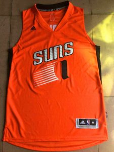 Maillot De Basket Phoenix Suns Devin Booker 1 Tissus Sportif Fans Edition Orange